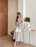 Two Piece Sleeveless Waist Coat Style With A Line Skirt